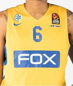 Maccabi FOX Tel Aviv 2016-17 home jersey