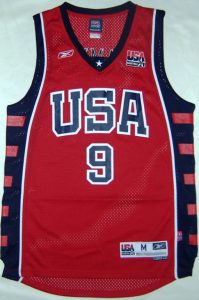 USA 2004 olympic games red jersey