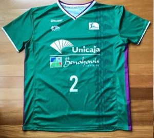 Unicaja Malaga 2016 -17  short sleeve green jersey