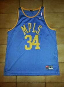 Los Angeles Lakers 2001 -02 Mineapolis throwback jersey