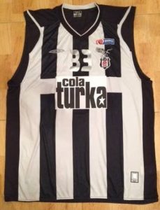 Besiktas 2008 -09 alternate striped jersey