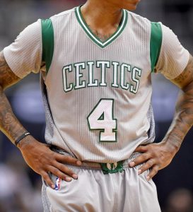 Boston Celtics 2014 -15 short sleeve grey alternate kit
