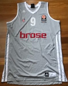 Brose Bamberg 2012 -13 alternate grey jersey