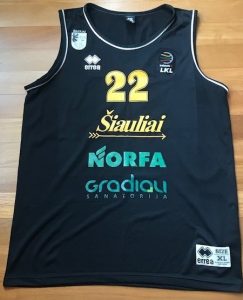 Šiauliai 2017 -18 away jersey