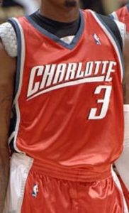 Charlotte bobcats 2008 -09 away jersey