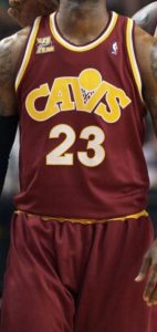 Cleveland Cavaliers 2009 -10 throwback jersey