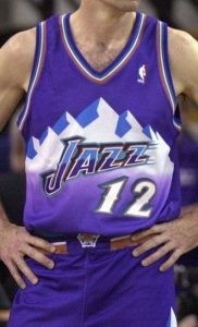 Utah Jazz 1997 -98 road jersey