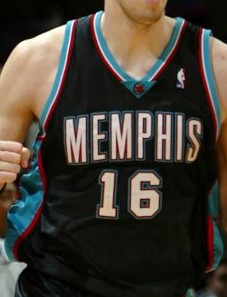 Memphis Grizzlies 2001 -02 away jersey