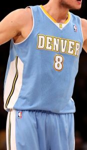 Denver Nuggets 2014 -15 road jersey