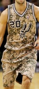 San Antonio Spurs 2013 -14 hoops for troops jersey