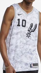 San Antonio Spurs 2018 -19 military earned jersey
