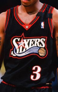 Philadelphia 76ers 2000 -01 road jersey